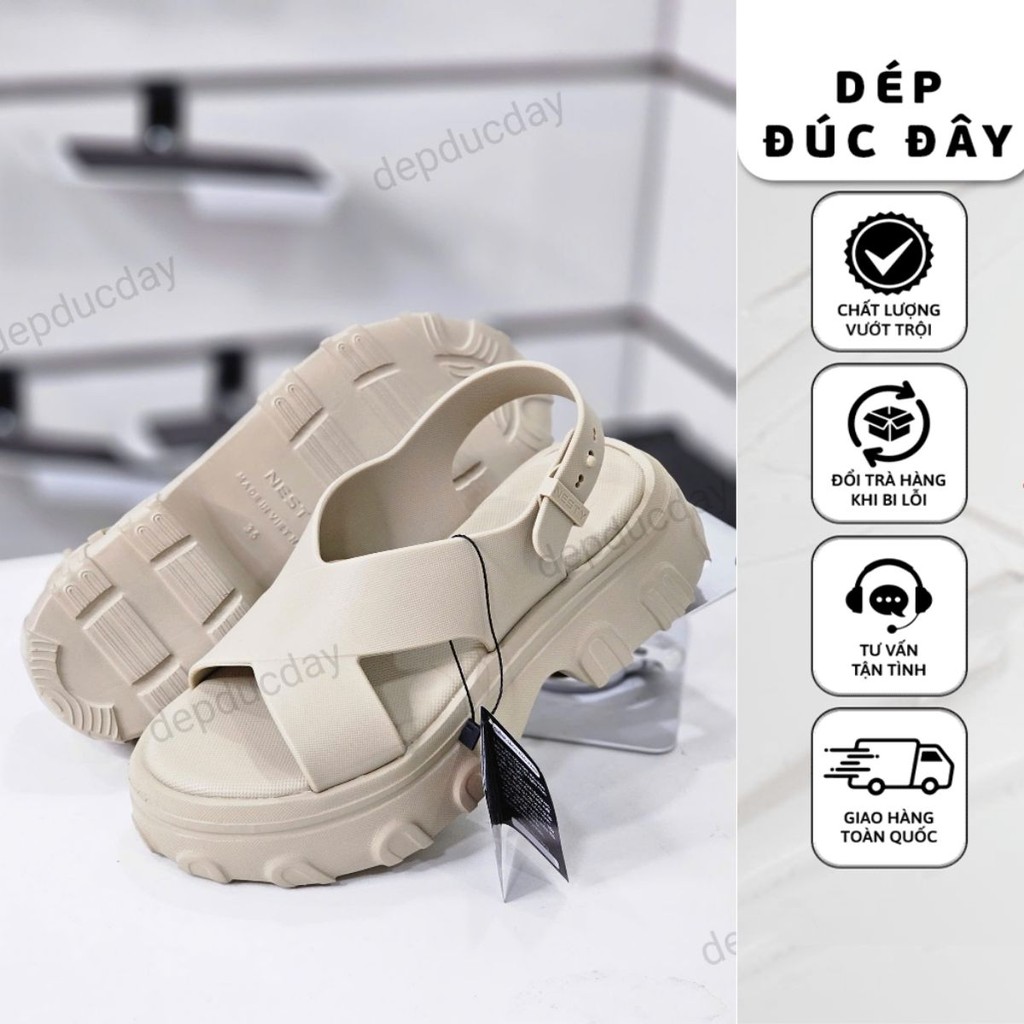 [Chính hãng] [Ảnh thật] Sandal Nesty Ne24 Nâu Nhạt Mẫu Mới