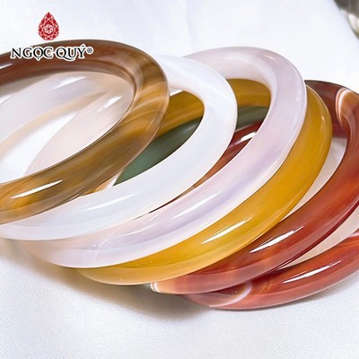 Vòng mã não cọng tròn 8mm - Ngọc Quý