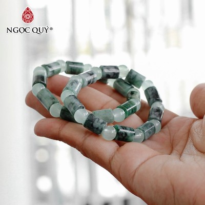 Vòng tay cẩm thạch - Vòng đốt trụ cẩm thạch hạt 8mm - Ngọc Quý
