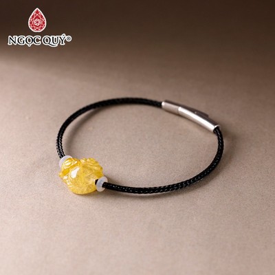 Vòng dây thép nữ hoàng hồ ly tóc vàng 14x14mm - Ngọc Quý