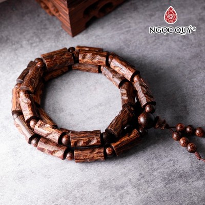 Vòng trầm sánh chuỗi trụ 9x12mm - Ngọc Quý