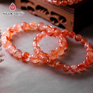  Vòng tay đá thạch anh ưu linh đỏ - Ngọc Quý 