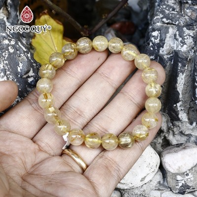 Vòng tay thạch anh tóc vàng loại A - Ngọc Quý