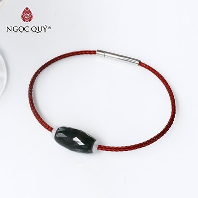 Vòng dây thép lu thống ngọc bích 10X17mm - Ngọc Quý