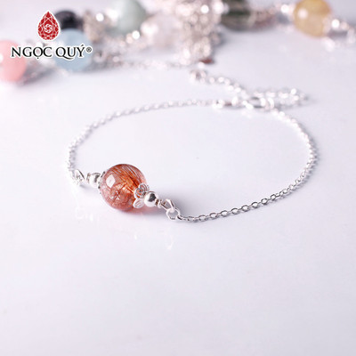 Lắc S925 hạt đá thiên nhiên  Mẫu VC1267 - Ngọc Quý