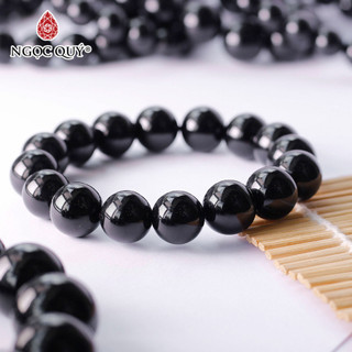  Vòng tay đá Obsidian hạt trơn - Ngọc Quý 