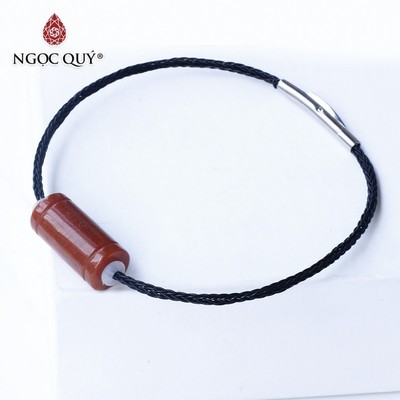 Vòng dây thép đá cẩm thạch huyết - Ngọc Quý