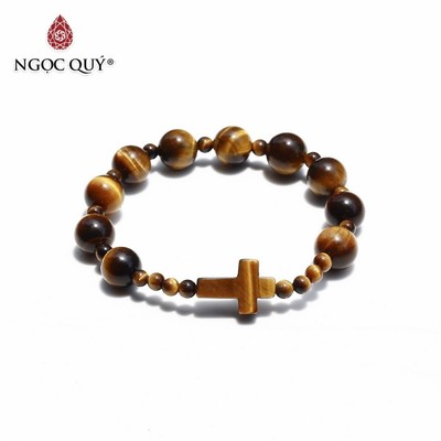 Vòng chuỗi mân côi TA mắt hổ - Ngọc Quý