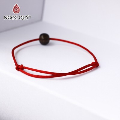 Vòng trầm tốc kết chỉ đỏ may mắn - Ngọc Quý