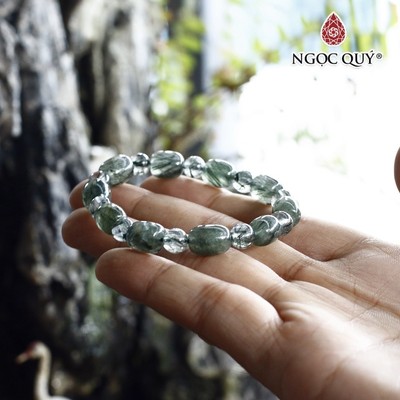 Vòng lu thống thạch anh tóc xanh - Ngọc Quý