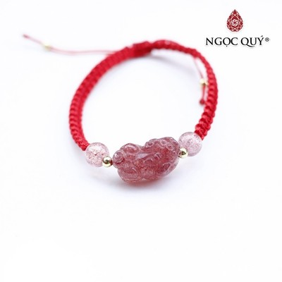 Vòng thắt dây đỏ tỳ hưu TA dâu - Ngọc Quý