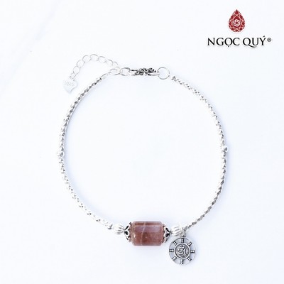 Vòng tay S925 lu thống đào hoa Mẫu VC0323 - Ngọc Quý