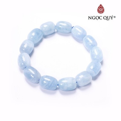 Vòng tay lu thống đá Hải Lam Ngọc - Ngọc Quý