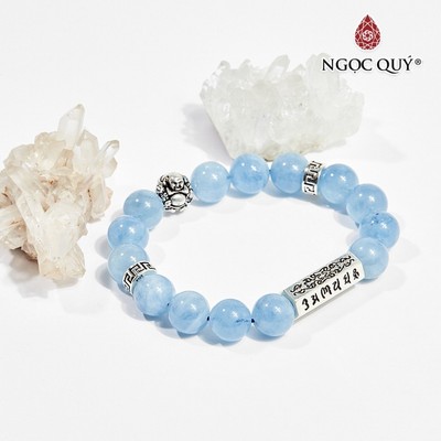 Vòng Tay Aquamarine phối charm Mẫu VC0297 - Ngọc Quý