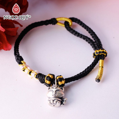 Vòng tay thắt dây phối charm S925 cao cấp [Mẫu NQVT3528] - Ngọc Quý