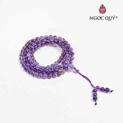 Vòng chuỗi 108 hạt đá thạch anh tím Thạch Anh Tím - Ngọc Quý