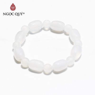 Vòng lu thống mã não trắng - Ngọc Quý