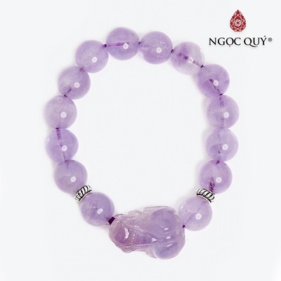 Vòng tay Thạch Anh Tím ngọc mix tỳ hưu Mẫu VC1253 - Ngọc Quý