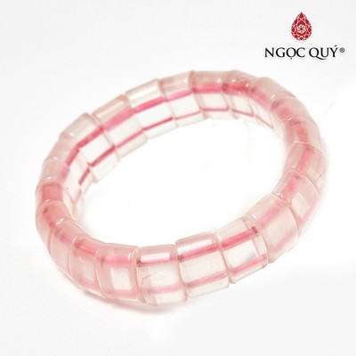 Vòng Thạch Anh Hồng bản vuông - Ngọc Quý