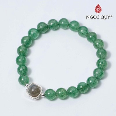 Vòng tay đá thạch anh dâu xanh phối đá xà cừ Mẫu VC0780 - Ngọc Quý