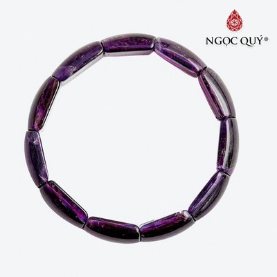 Vòng tay Thạch Anh Tím bản hẹ - Ngọc Quý