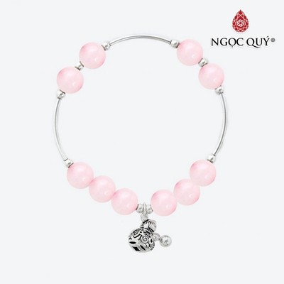 Vòng tay charm hồ lô Thạch Anh Hồng Mẫu VC0949 - Ngọc Quý
