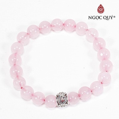 Vòng Thạch Anh Hồng phối charm S925 Mẫu VC0110 - Ngọc Quý