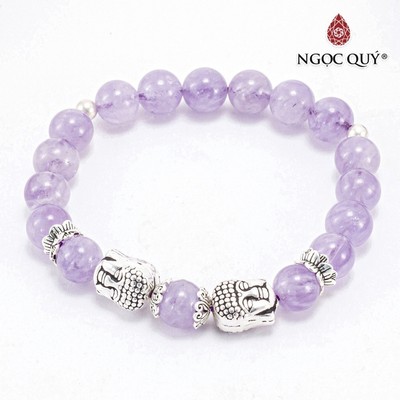 Vòng đá Thạch Anh Tím ngọc phối charm S925 Mẫu VC0835 - Ngọc Quý