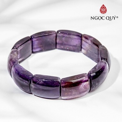 Vòng tay Thạch Anh Tím bản hẹ - Ngọc Quý