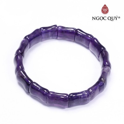 Vòng tay đá Thạch Anh Tím đốt trúc - Ngọc Quý
