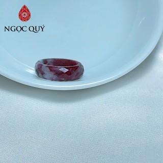 Nhẫn đá Ruby Nam Phi bản hẹ và vuông  - Ngọc Quý