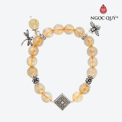 Vòng tay TA tóc vàng charm chuồn chuồn Mẫu VC0595 - Ngọc Quý