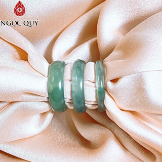  Nhẫn cẩm thạch A - Nhẫn nữ phỉ thúy lam ngọc Jadeite Jade Type A chất băng - Ngọc Quý 