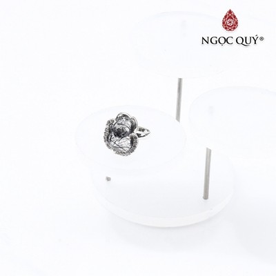 Nhẫn S925 hồ ly thạch anh tóc đen - Ngọc Quý