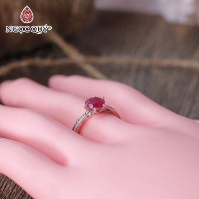 Nhẫn S925 nữ RB hồng ngọc - Ngọc Quý