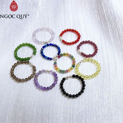 Nhẫn đá lõi S925 đủ mệnh - Ngọc Quý
