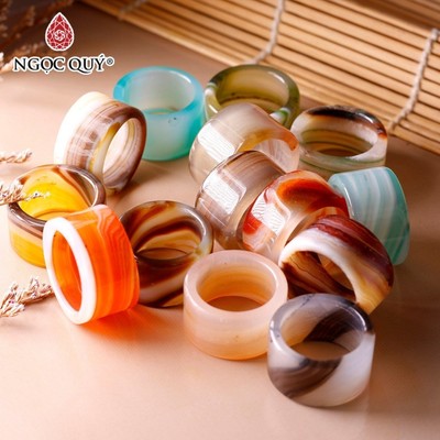 Nhẫn càng long đá mã não Ni 19,20 - Ngọc Quý