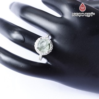 Nhẫn S925 nữ đính thạch anh tóc cao cấp - Ngọc Quý