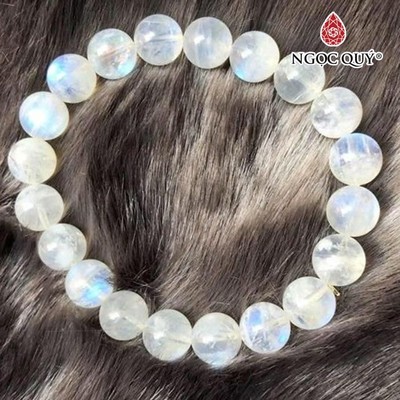 Vòng tay đá mặt trăng - moonstones 5-11mm - Ngọc Quý