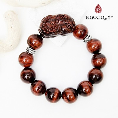 Vòng tay đá mắt hổ tỳ hưu tiger's eye quartz Mẫu VC0170 - Ngọc Quý