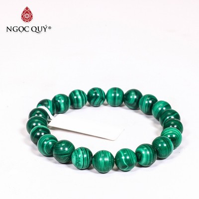 Vòng tay đá khổng tước malachite mệnh hỏa. mộc - Ngọc Quý