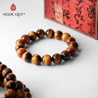  Vòng đá mắt hổ vàng nâu tiger's eyes quarzt mệnh thổ kim - Ngọc Quý 