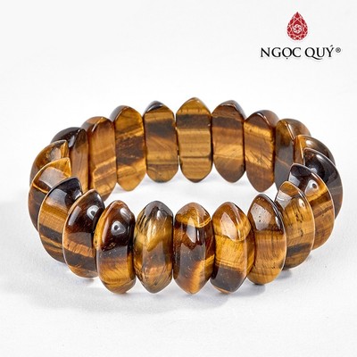 Vòng tay đá mắt hổ đốt dài tiger's eye quartz - Ngọc Quý