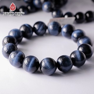  Vòng tay đá mắt hổ xanh đen AAA hợp mệnh thủy & mộc - Ngọc Quý 