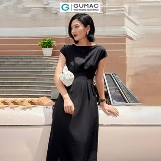 Đầm nữ GUMAC ly xếp eo LD0919 