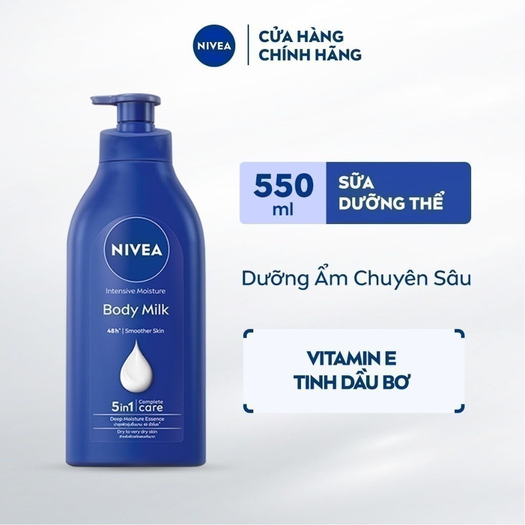  Sữa Dưỡng Thể NIVEA Dưỡng Ẩm Chuyên Sâu 48H  | Thấm Nhanh  550 ml  - 98943 