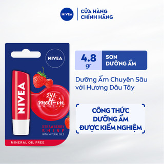  Son Dưỡng Có Màu NIVEA Strawberry Shine - Sắc Đỏ Dâu Tây  4.8 g  - 85083 