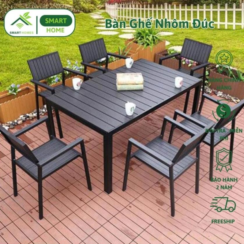 Bộ Bàn Ghế Ngoài Trời HCN D150 Polywood - SMARTHOMES