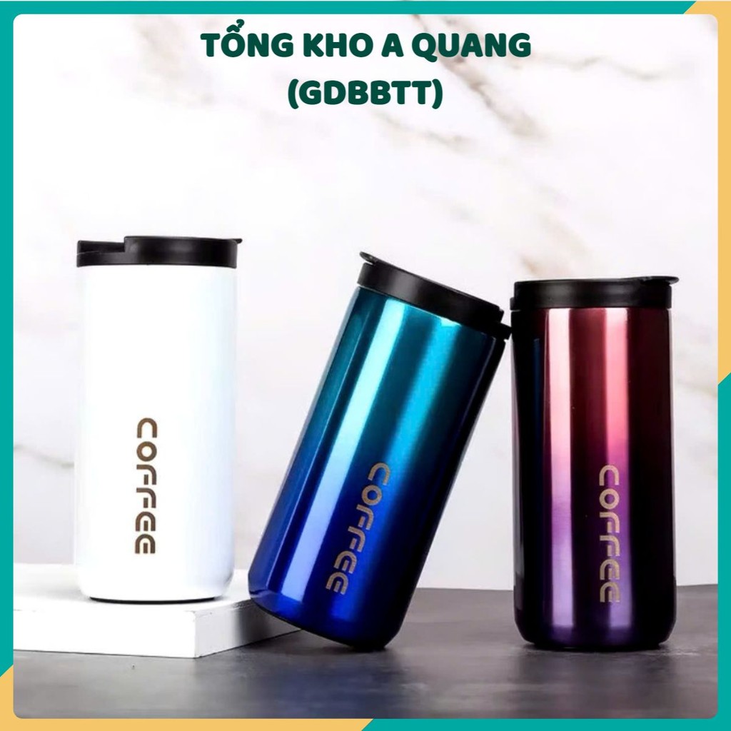 CỐC,  LY COFFEE HÌNH TRỤ 400ML,  Ly Giữ Nhiệt Coffee Inox 304 Đựng Nước 400ml,Bình Giữ Nhiệt Pha Cà 