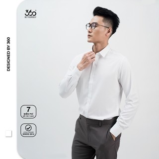 Áo sơ mi trắng trơn dài tay dài tay cổ bẻ local brand 360 Boutique chất liệu Cotton - STDTK237